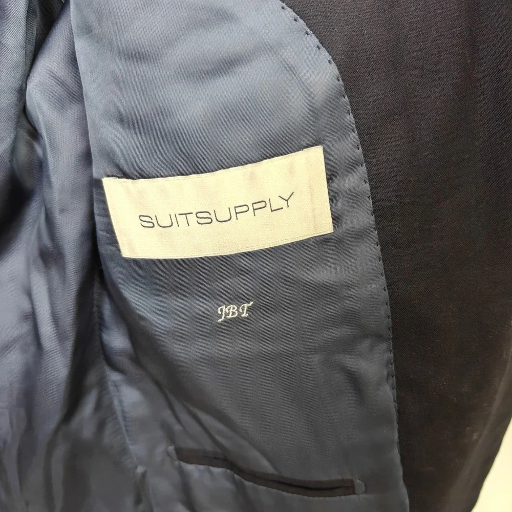 Suitsupply Mens La Spalla Blazer 40R Blue Wool Cashmere Vitale Barberis Canonico